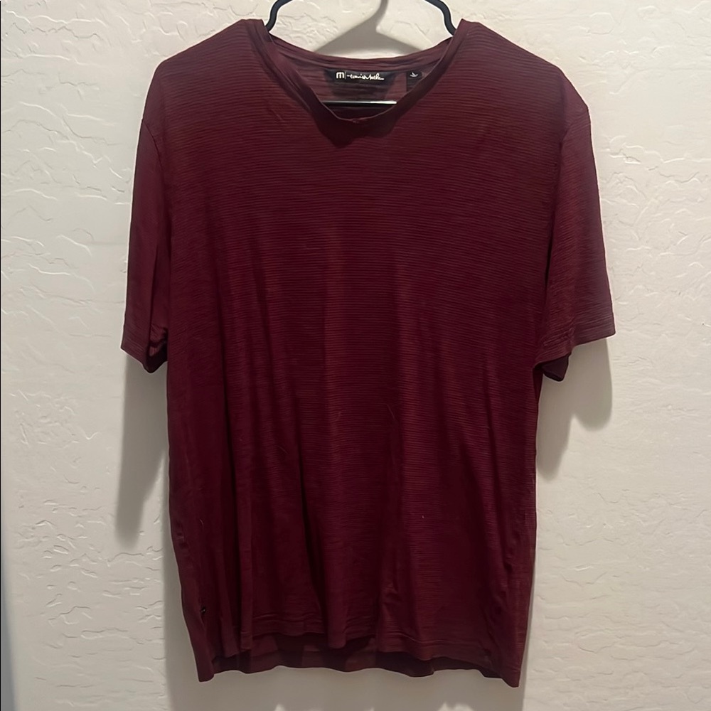 Travis Mathew Men's Maroon T-Shirt